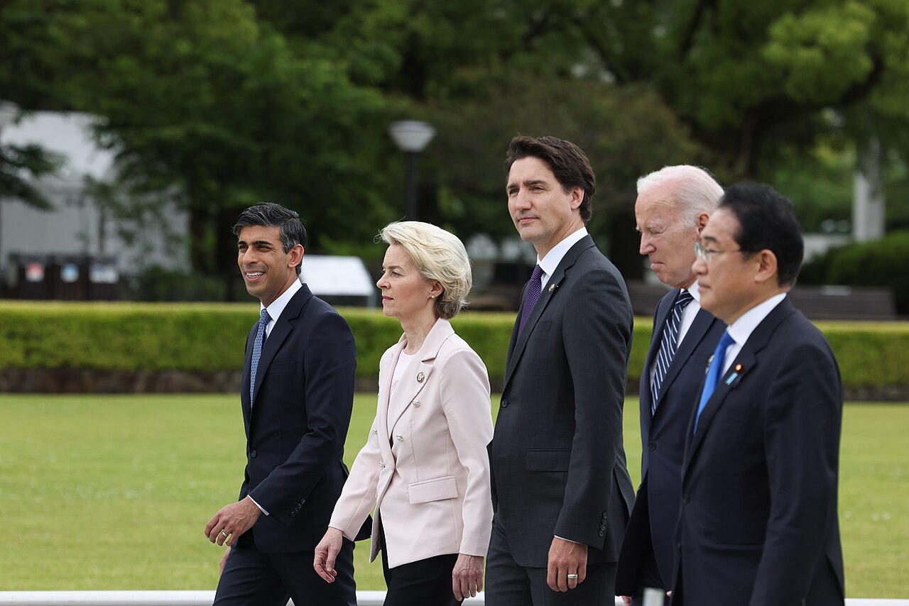 18/05/2023.  Hiroshima, Japon.  Le Premier ministre Rishi Sunak participe au Sommet des dirigeants du G7 à Hiroshima, au Japon.  Photo de Simon Dawson / No 10 Downing Street